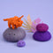 DASHDU - Talented Triceratops - Mini Orange Felt Dinosaur